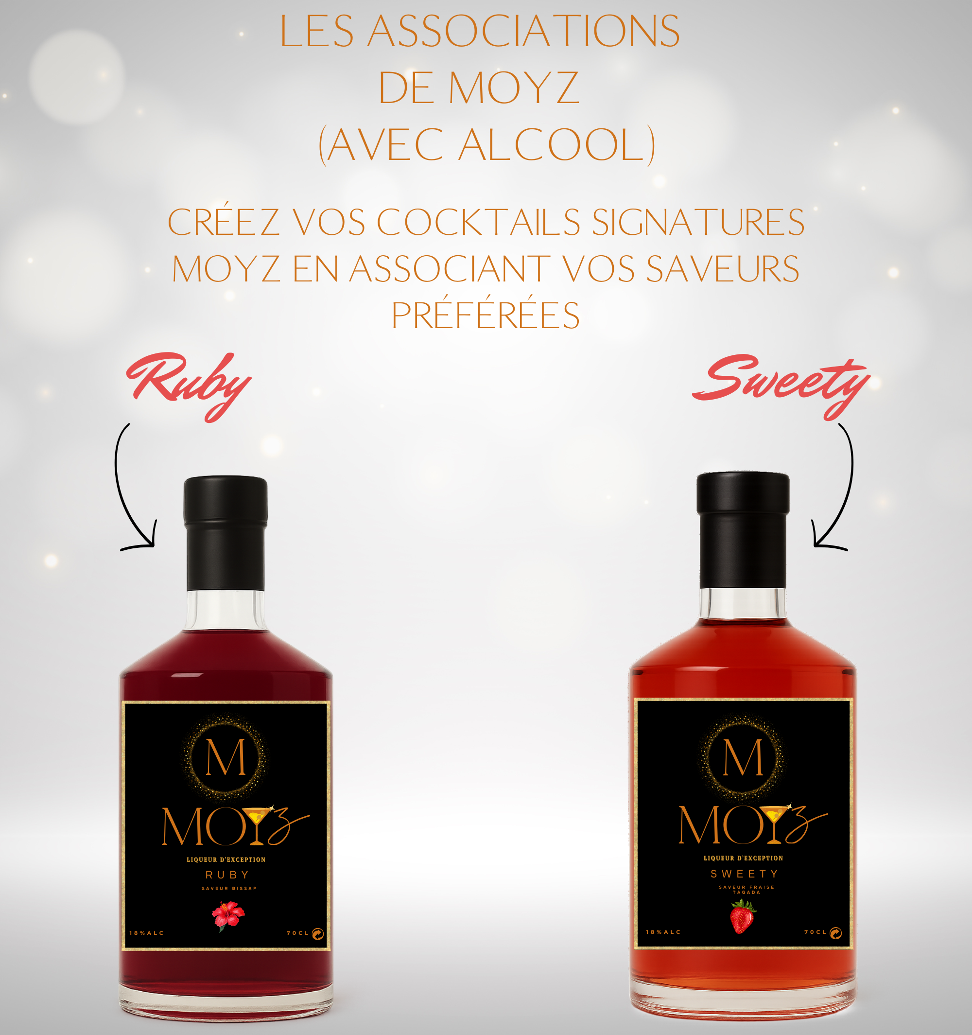Mix & Match by MOYZ - RUBY & SWEETY // Liqueur de Bissap et Liqueur de Fraise Tagada